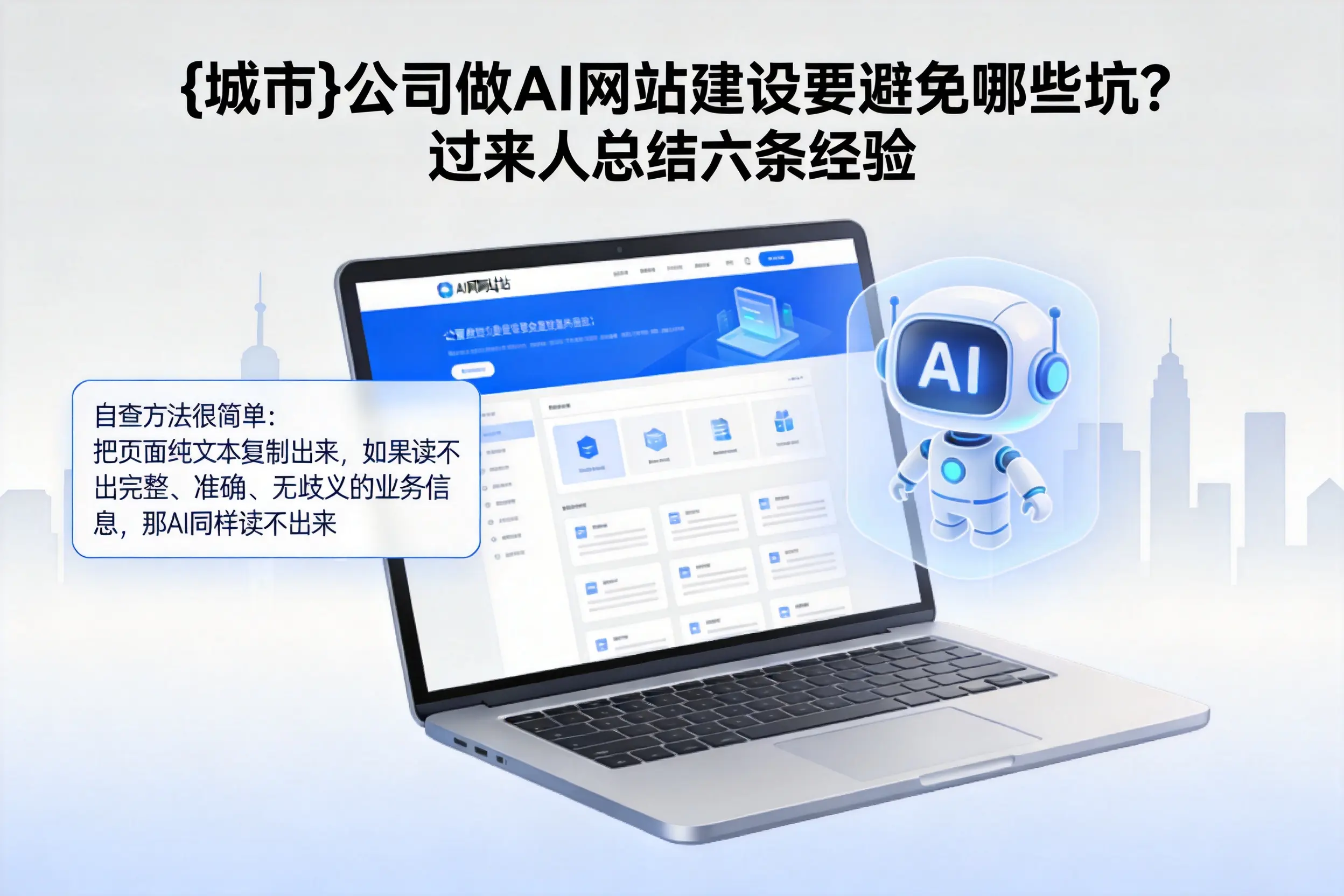 遵义公司做AI网站建设要避免哪些坑?过来人总结六条经验