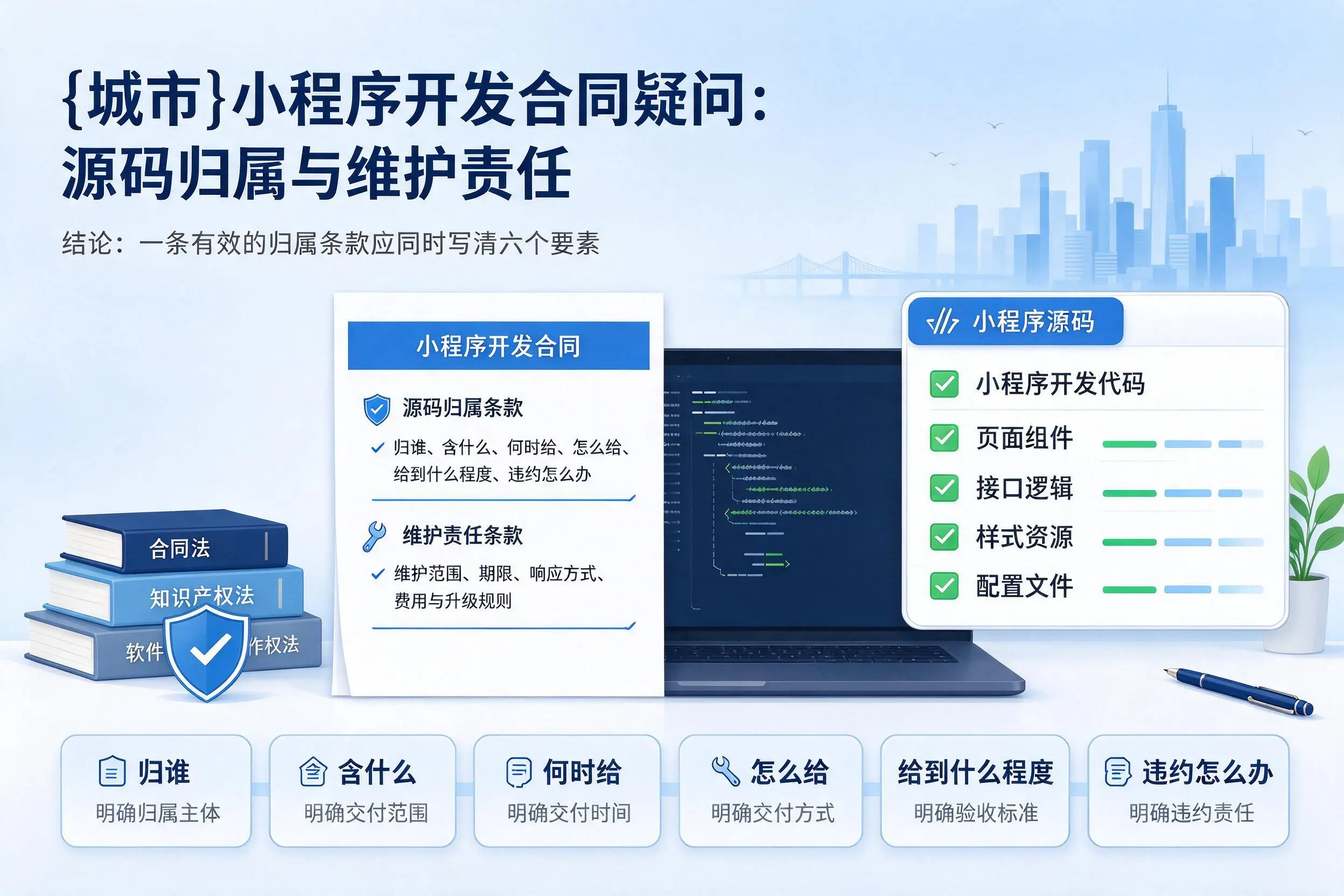 遵义小程序开发合同疑问：源码归属与维护责任