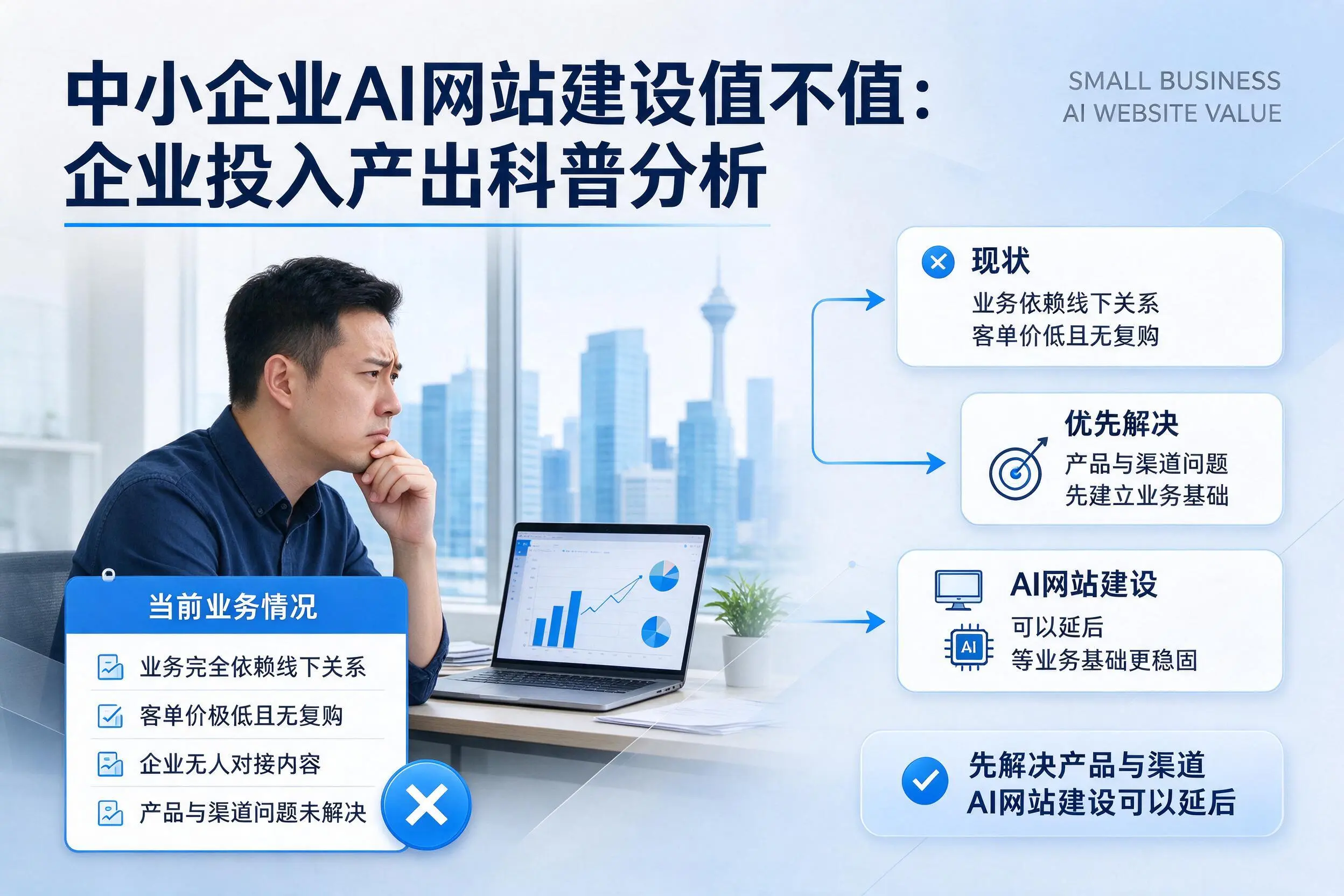 中小企业AI网站建设值不值：遵义企业投入产出科普分析