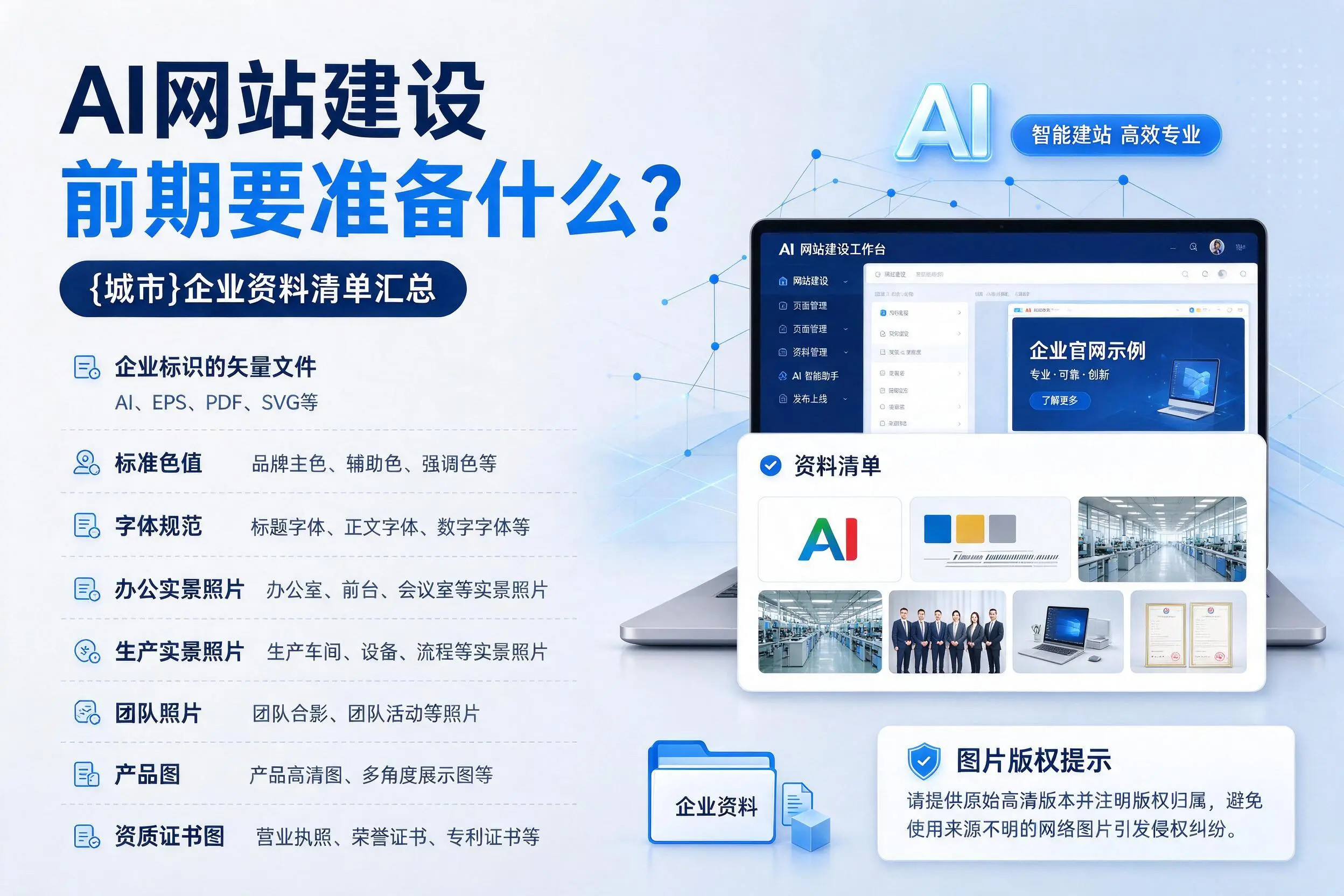 AI网站建设前期要准备什么？遵义企业资料清单汇总