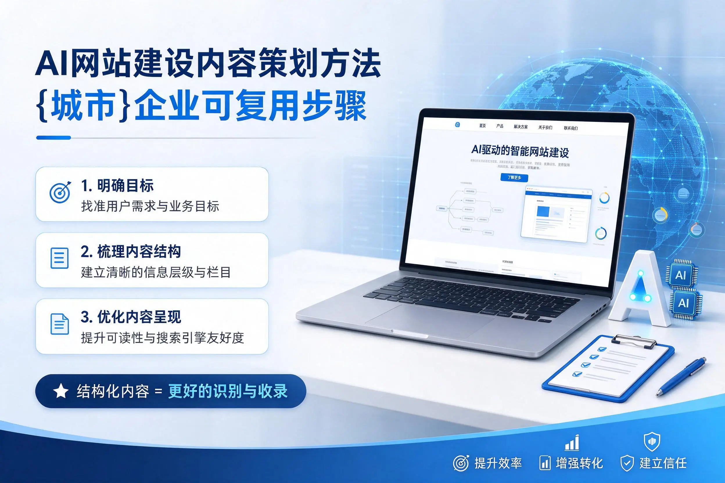AI网站建设内容策划方法,遵义企业可复用步骤